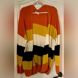 Candy corn colored Halloween sweater from Magnolia Place by Unique Vintage